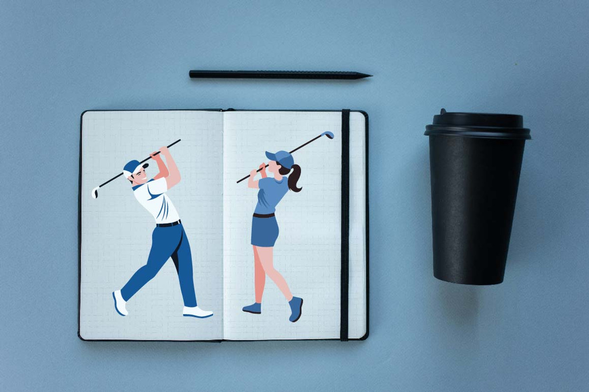 8 Golfer Golf Sport Player Character, a Sport Illustration by jongcreative (Photo 2 of 6)