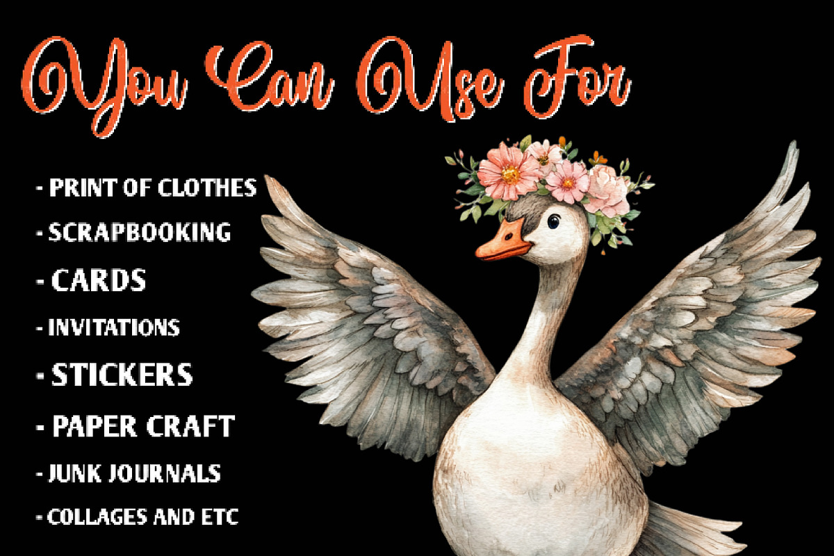 Wedding Goose Clipart, an Illustration by CreationArt (Photo 4 of 9)