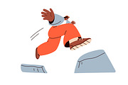 People jump over obstacles concept, a Person Illustration by Good Studio (Thumbnail 9 of 9)