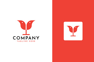 Flower bird beauty boutique logo
