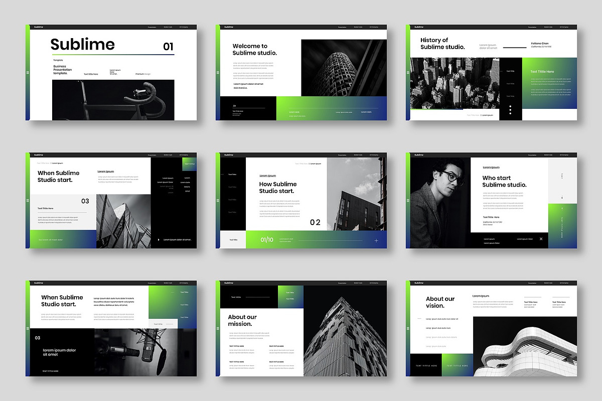 Sublime – Business PowerPoint, a Presentation Template by Dens Creative Studio (Photo 2 of 6)