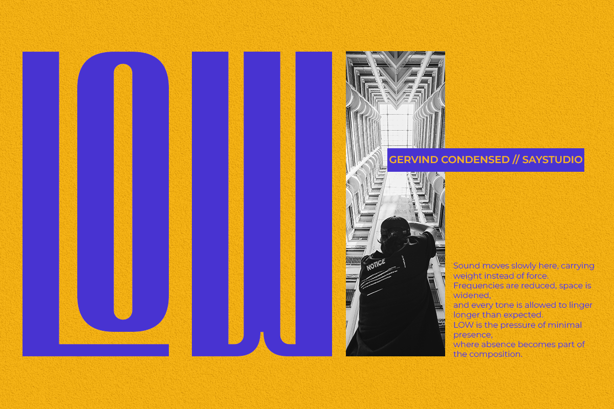 Gervind - Bold Condensed Display, a Sans Serif Font by Say Studio (Photo 6 of 15)