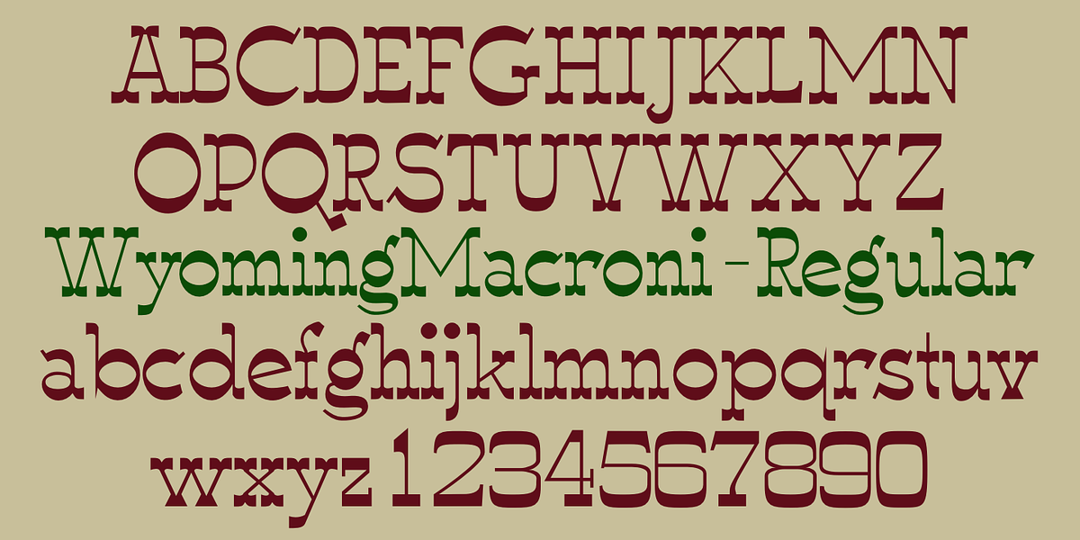 Wyoming Macroni, a Font by Ingrimayne Type (Photo 4 of 5)