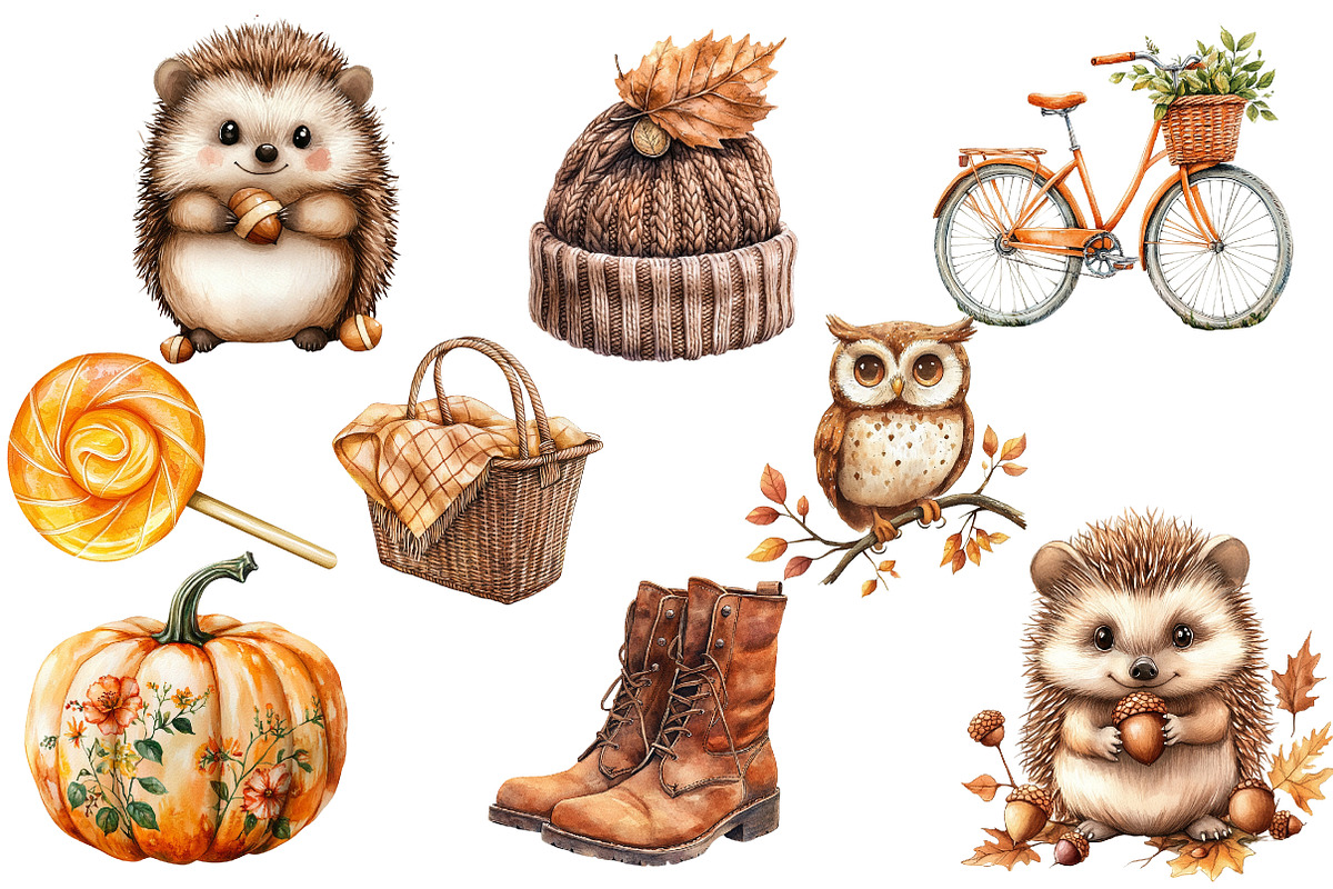 Autumn Aesthetic Elements Clipart, an Illustration by Designworld (Photo 8 of 9)
