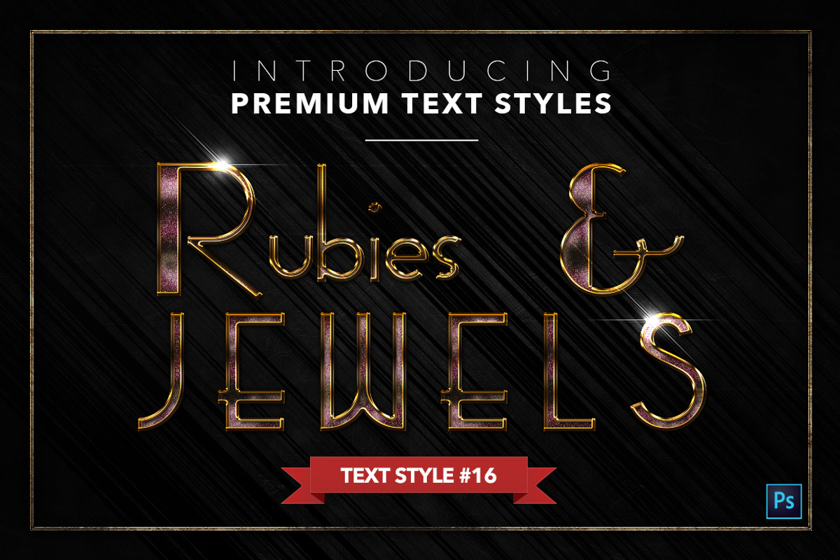 Rubies & Jewels #3 - 20 Text Styles, a Layer Style Add-On by Jonas Stensgaard (Photo 17 of 23)
