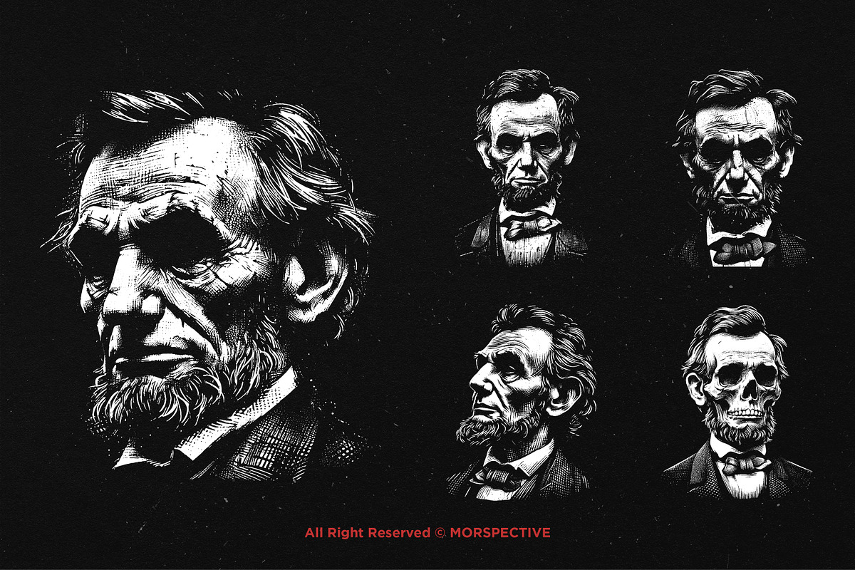 10 Bundle Dark Art Lincoln Legend, an Illustration by Morspective (Photo 5 of 7)