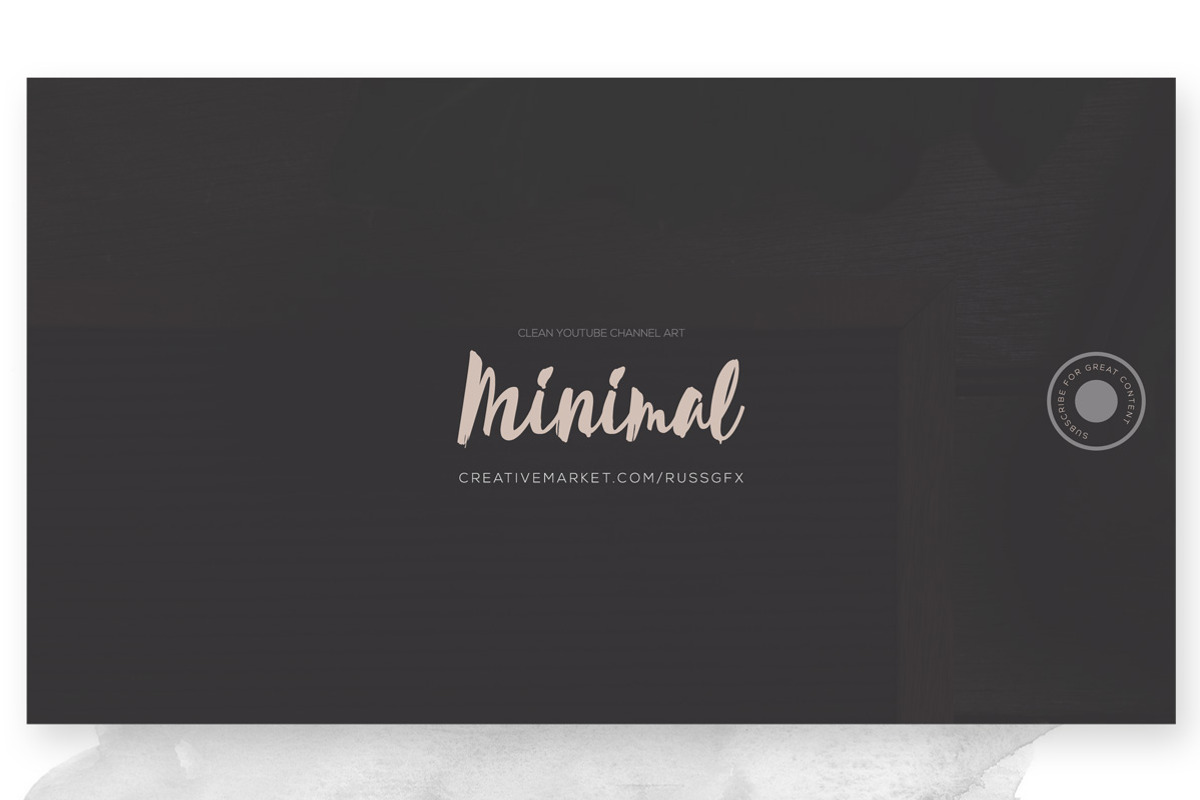 Minimal Youtube Channel Art Banners, a Social Media Template by RussGFX (Photo 3 of 6)