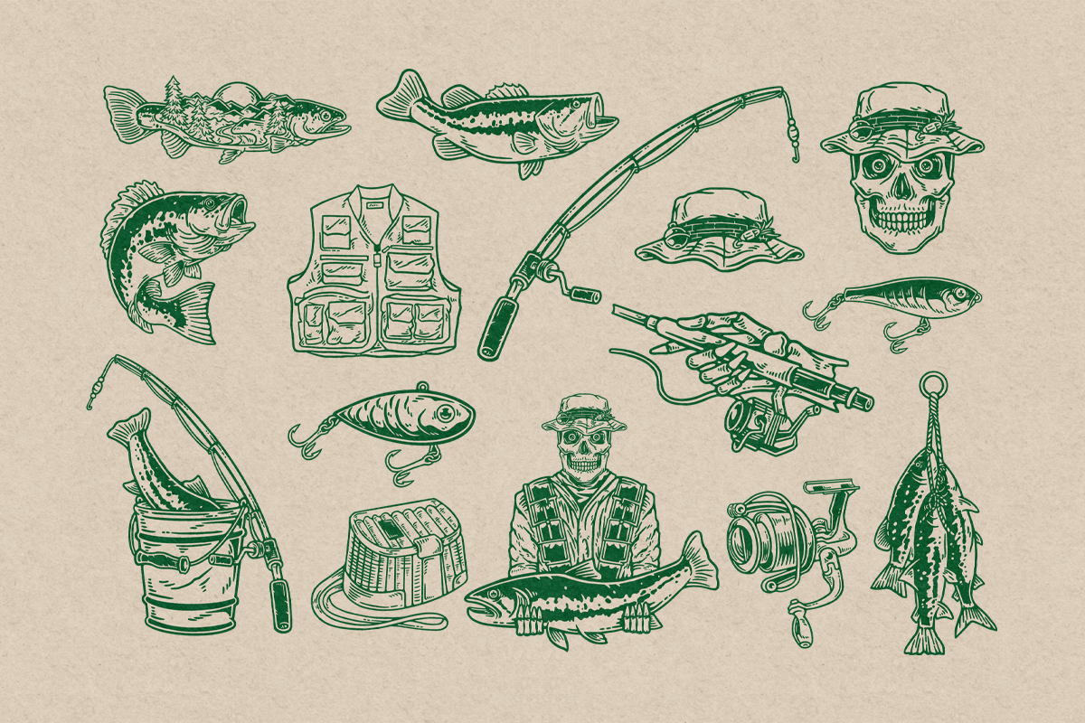 Fishing Vector Illustrations, an Illustration by Localmad (Photo 3 of 8)
