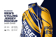 Mens Cycling Jersey Mockup, a Product Mockup by Mildstudio (Thumbnail 1 of 5)
