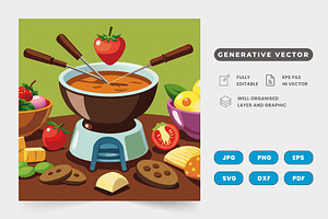 Capture the indulgence of a rich cho, a Graphic by SaroStock