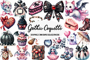 Gothic Coquette Halloween Clipart, an Illustration by Daily.Designs (Thumbnail 1 of 5)