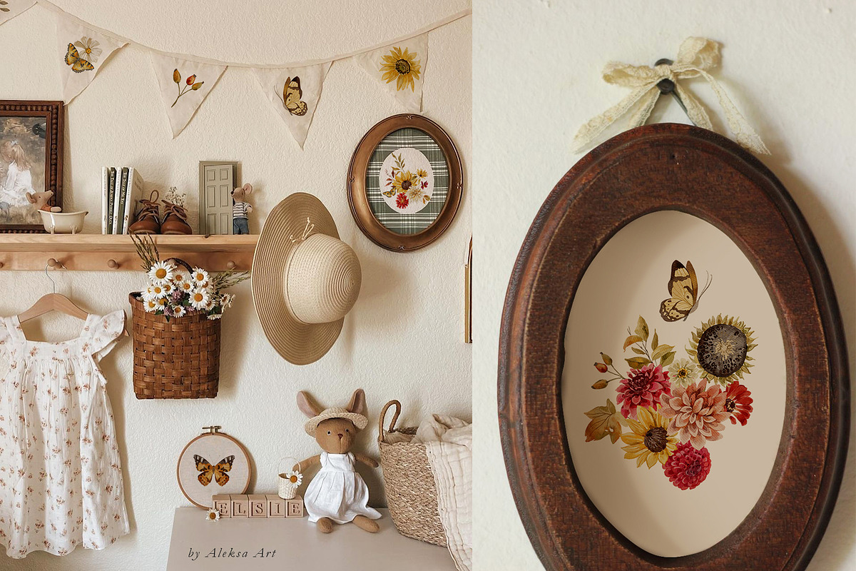 Warm Autumn - watercolor collection, a Seasonal Illustration by AleksaArt (Photo 14 of 17)