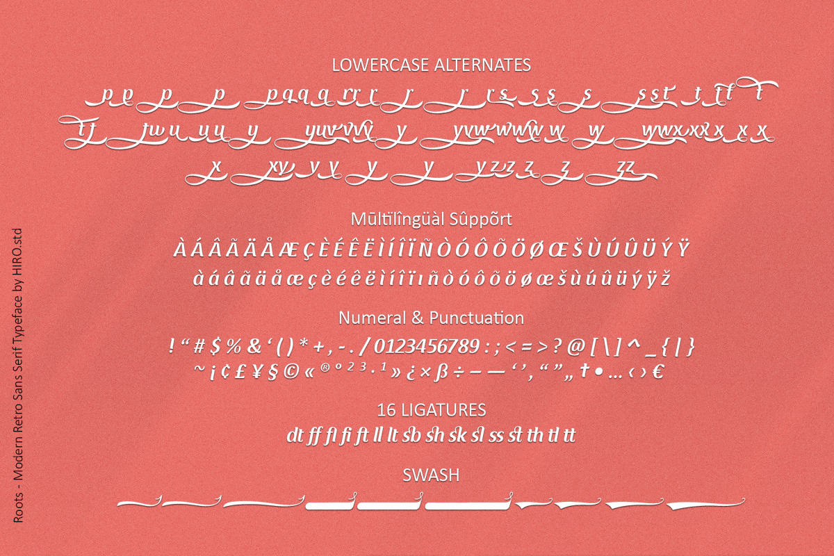 Roots - Modern Retro Font, a Script Font by HIRO.std (Photo 10 of 11)