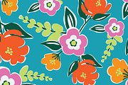 Bright Blooms Seamless Pattern, a Pattern Graphic by origamiprints (Thumbnail 1 of 2)