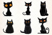 Quirky Funny Black Cat Sublimation, an Illustration by DreamCafeArt (Thumbnail 2 of 3)