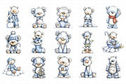 Cute Polar Bear Clipart Bundle, an Illustration by Daily.Designs (Thumbnail 4 of 5)