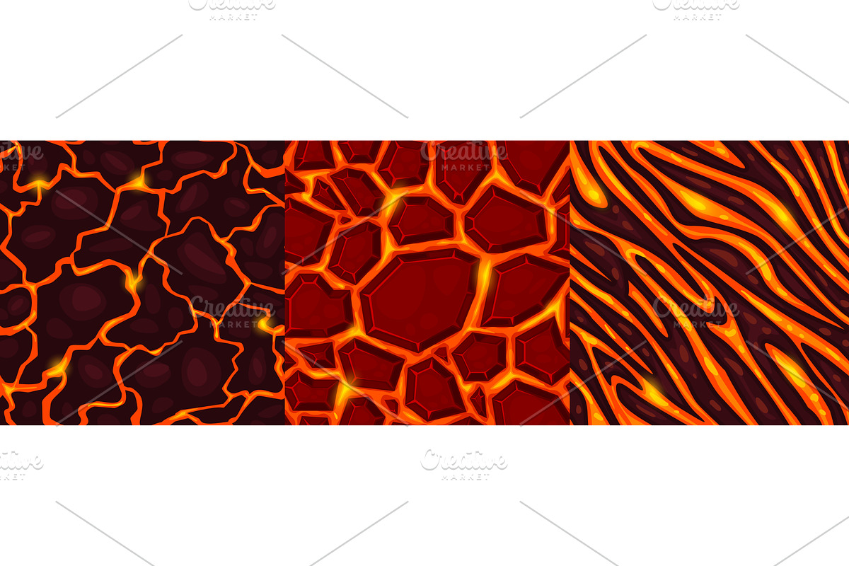 Cartoon lava textures. Molten, a Texture Illustration by Stock-Smart-Start