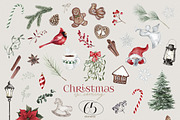 Christmas is coming - watercolor set, a Decorative Illustration by ReachDreams (Thumbnail 2 of 9)