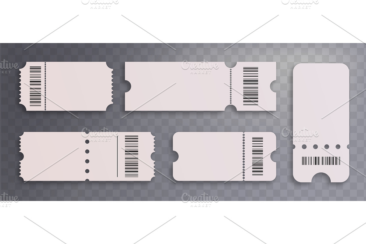 White blank coupon or entrance, an Object Illustration by art PVP - market