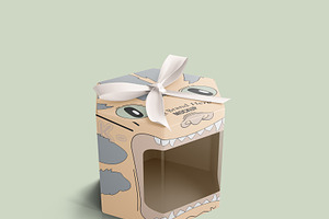 Gift Box With Plastic Window And Rib