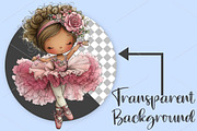 Whimsical Pink Ballerina Girl PNG, a Seasonal Illustration by Canvas Craft (Thumbnail 2 of 7)