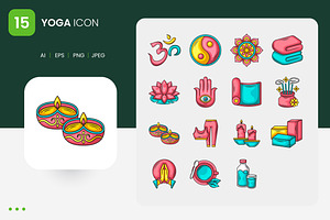 Yoga Icon Set, a Duotone Icon by shin_std