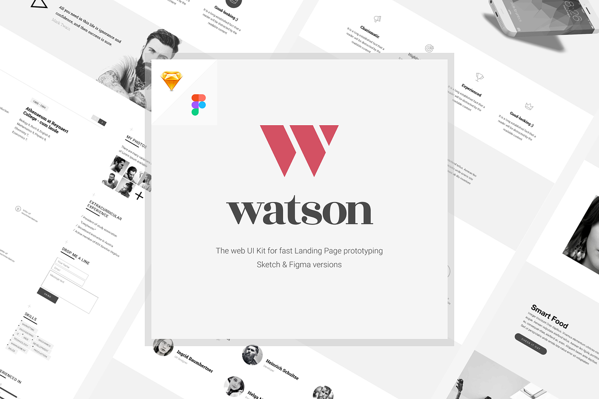 Dr.Watson UI Kit for Sketch & Figma, an UI Kit Template by neuethemes (Photo 1 of 21)
