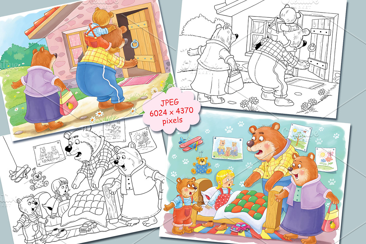 Goldilocks and the three bears, an Animal Illustration by Haso (Photo 5 of 10)