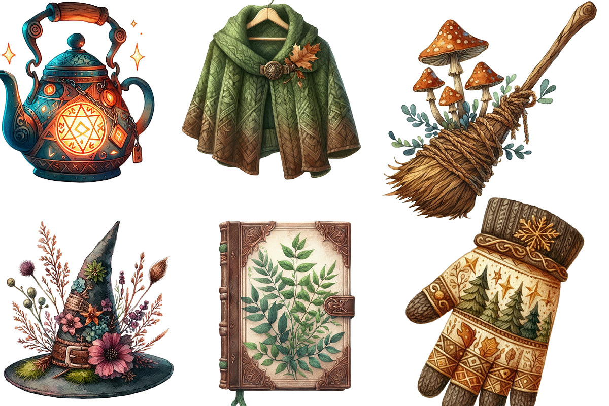 Cozy Magic Fairy Forest Witch, an Illustration by Designking (Photo 2 of 4)