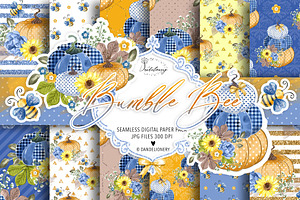 Bumble Bee Digital Paper Pack