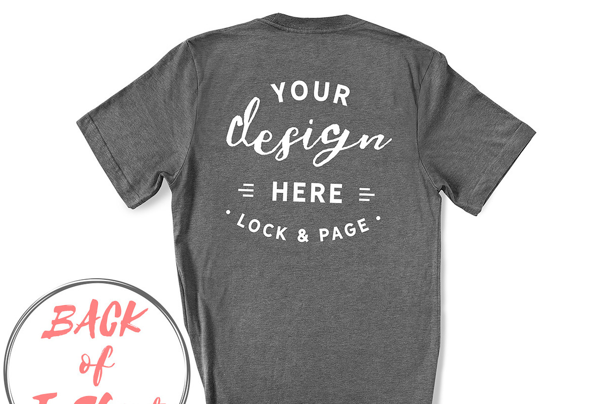 Back Of T-Shirt BC3001 Mockup Bundle, a Shirt Mockup by lock and page (Photo 52 of 88)