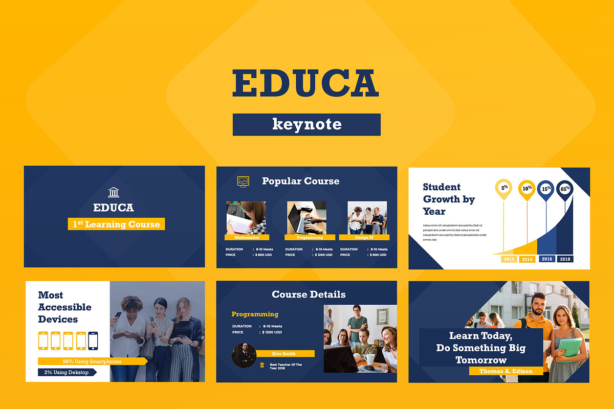 Educa Education Keynote Presentation, a Presentation Template by TMint ...