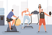 People training in the gym, a Sport Illustration by Good Studio (Thumbnail 2 of 3)
