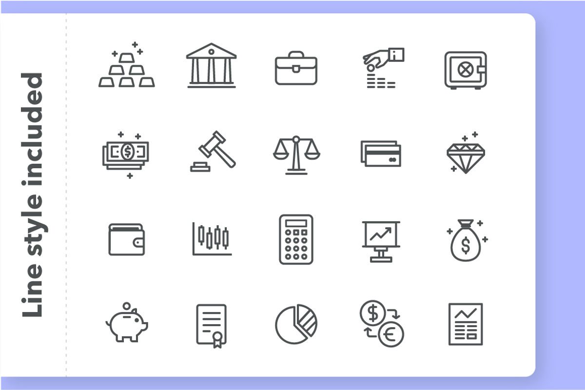 Investment and Finance Icon Set, a Graphic by Okodesign Market (Photo 2 of 3)