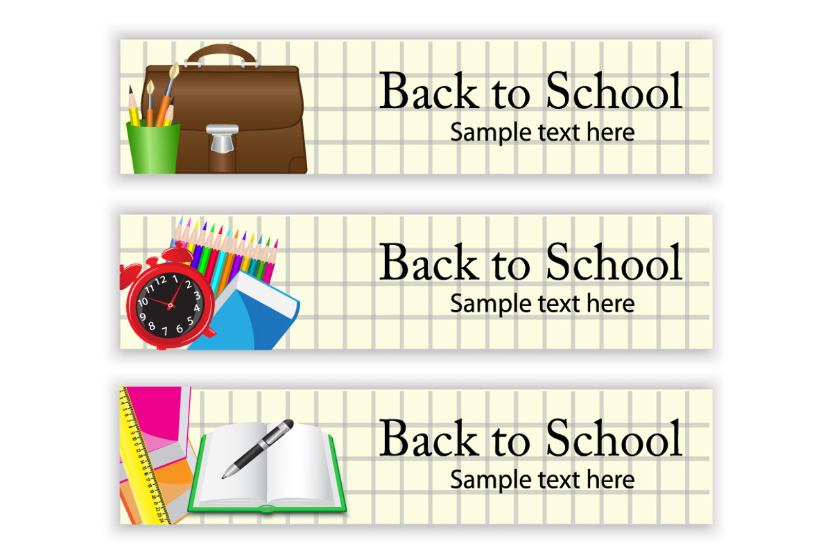 School banners, a Marketing Template by Happy Art