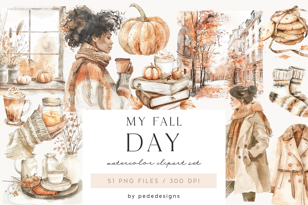 My Fall Day, a Seasonal Illustration by PeDe Designs (Photo 9 of 12)