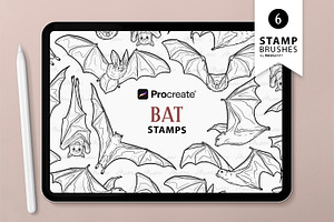 Bat Procreate Brush Stamps