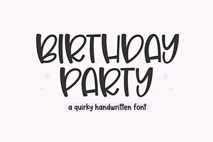 Birthday Party Handwritten Font