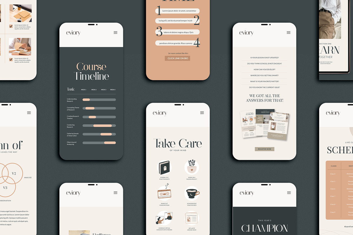Instagram For eCourse Coach CANVA PS, a Social Media Template by Eviory (Photo 14 of 56)