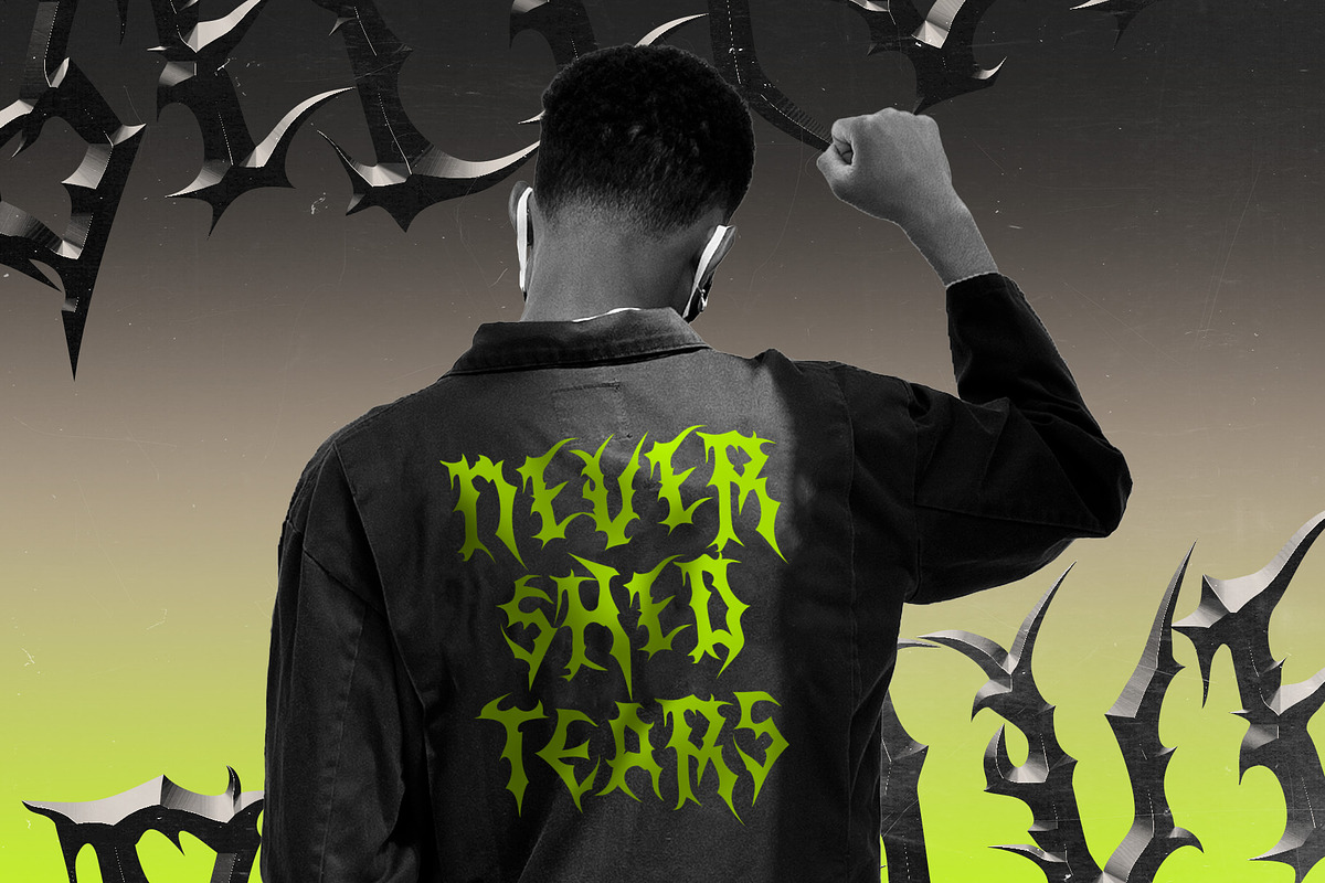 CS Venom – Black Metal Font, a Blackletter Font by Craft Supply Co. (Photo 4 of 8)