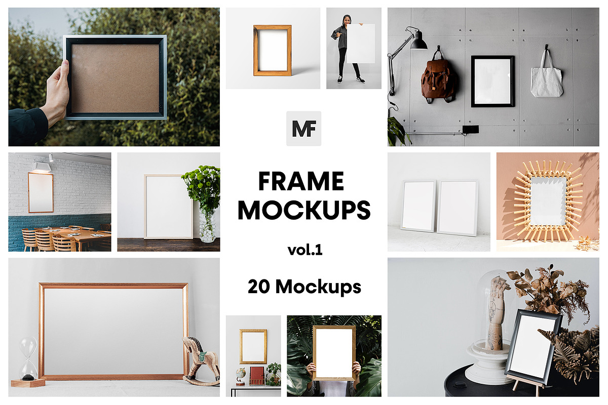 Picture and Poster Frame Mockups, a Print Template by MockupForest (Photo 1 of 10)