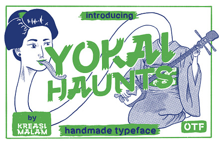 Yokai Haunts Font, a Font by Kreasi Malam