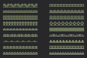 Green Elegant Lace Borders Frames