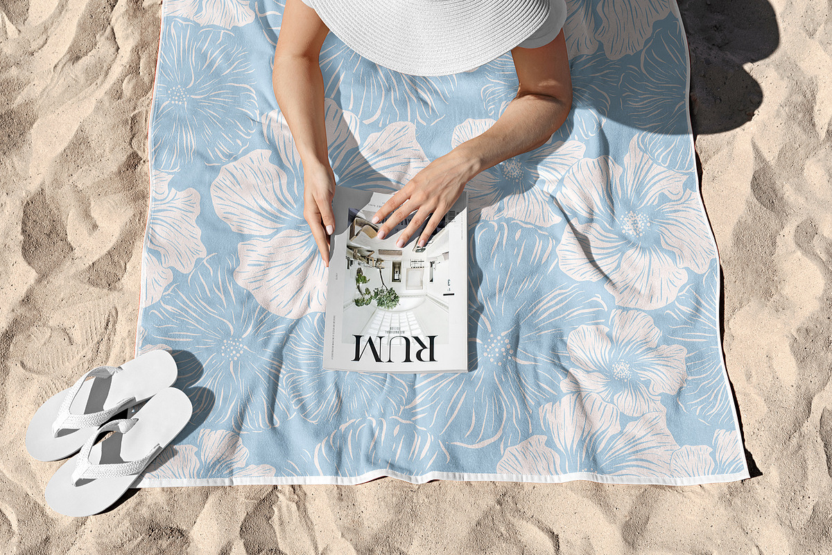 Swirl Flowers | Vector Print, a Wallpaper Graphic by MalyskaStudio (Photo 8 of 13)