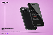 Black Smartphone Mockup, an iPhone Mockup by Se٧enStudio (Thumbnail 1 of 2)
