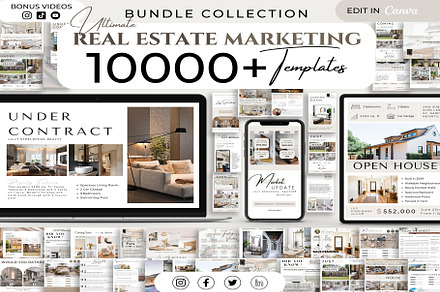 Real Estate Templates Bundle Canva, a Social Media Template by ONEstateStudios