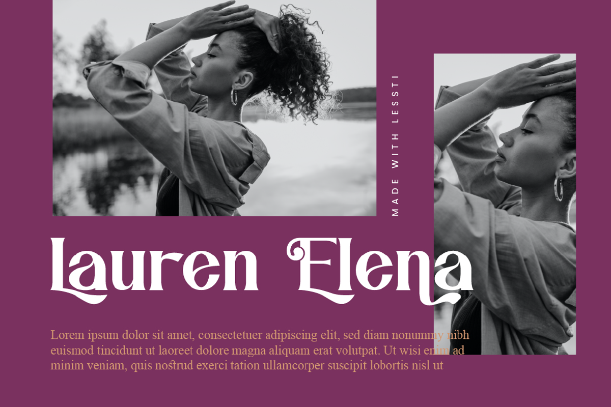 Lessti Elegant Beauty Serif Font, a Sans Serif Font by Ronny Studio (Photo 2 of 14)