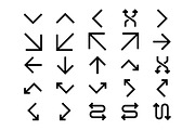 100 Arrow Glyph icon Set, an Outline Icon by shahsoft (Thumbnail 5 of 8)