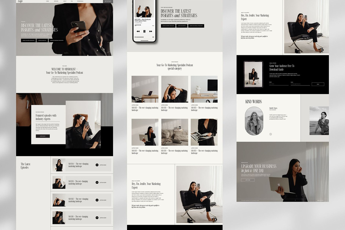 Showit Podcast page Add on, a Landing Page Template by Digital&Chic (Photo 2 of 6)
