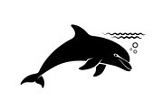 Dolphin Jumping Silhouette Vector, an Illustration by Designs_River (Thumbnail 47 of 51)
